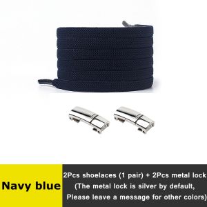 24 Color No Tie Shoe Laces Elasticity Upgraded Version Metal lock Magnetic Shoelaces Flat Sports Competition Sneakers Lazy Lace