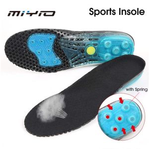 MIYIO 1Pair Premium Orthopedic Insole Spring Gel Insoles Arch Support Pads Shock-Absorbant Sports Insole Height Increase Insole