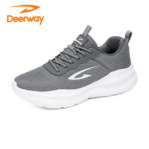 Deerway Mens Shoes 2025 New Autumn Breathable Mesh Sports Casual Dad Heightening Running Anti-slip Trendy Shoes Korean Style round Toe
