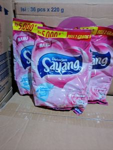 promo 3 sabun+1 keranjang sebaguna terlaris deterjen bubuk sayang promo beli 2 gratis 1 kemasan terbaru 1 kantong 220gram sabun cuci pembersih noda