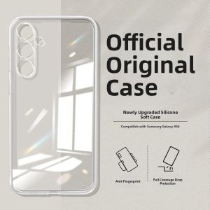 imobile | Suitable for Samsung A56 mobile phone case new 5G transparent ultra-thin silicone protective cover galaxya all-inclusive anti-fall samsunga shell A565g and samsung soft shell galaxy tempered film