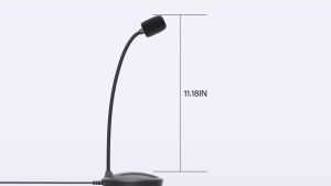 USB Microphone 360 Degree Adjustable Gooseneck Design Mute Button & LED Indicator Noise-Canceling Technology Plug & Play