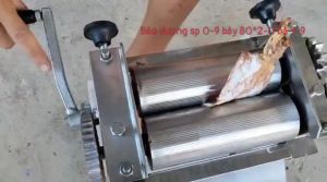 Máy cán mực khô nướng  cán xơ mướp tại HCM