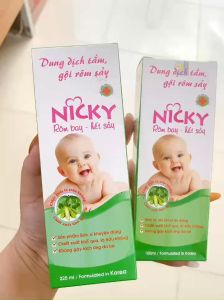 Dung Dịch Dược Liệu Tắm Gội Rôm Sảy Cho Bé Nicky 100ml