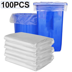 100PCS Large Waste Garbage Bag Black Transparent Thickened Garbage Bags Outdoor Restauran Kitchen Disposable Trash Bags