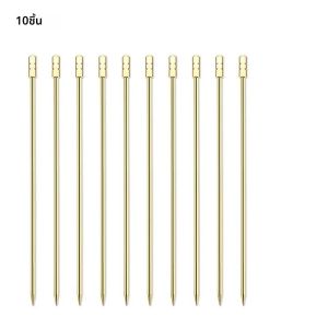 10ชิ้นแท่งสแตนเลสสำหรับหยิบจับอาหารแบบนำกลับมาใช้ใหม่ได้304เครื่องดื่มที่หยิบมาร์ตินี่ไม้จิ้มฟันผลไม้