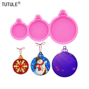 Shiny Christmas Ball Pendant UV Epoxy Resin Silicone Mold DIY Jewelry Decorations Casting Tools Handmade Keychain Silicone Mould