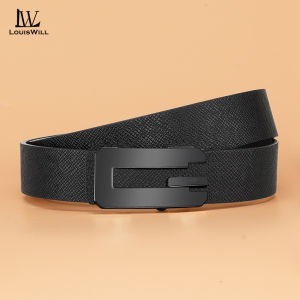 LouisWill เข็มขัดเข็มขัดอัตโนมัติหนังวัวแท้ผู้ชายเข็มขัดเข็มขัดเข็มขัดทำงานลำลองเข็มขัดเอวไม่มีรูพรุนสำหรับผู้ชายหนังแท้เข็มขัดกางเกงยีนส์