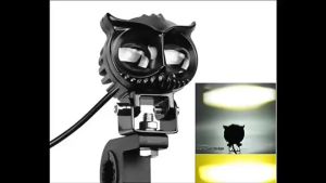 Foto Mini Owl Driving Light Motorcycle Led High Low Beam Dual Color 6000k White Yellow Super Bright