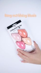 Bộ 4 Mút Trang Điểm Mastige Nhiều Màu Antibacterial Sponge Hasaki Sản Phẩm Chính Hãng