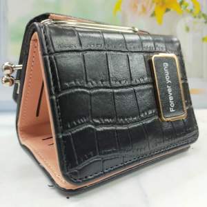 DOMPET WANITA LIPAT 3 KECIL BEHEL BERDIRI / PORTRAIT FOREVER YOUNG POLOS BUAYA