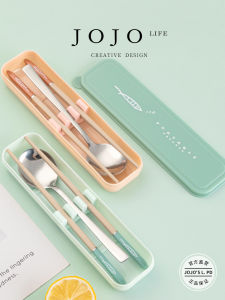 Portable Dining Set Chopsticks Spoon Kit for Office Workers Students Home Use Lightweight Foldable Cutlery Set Trend