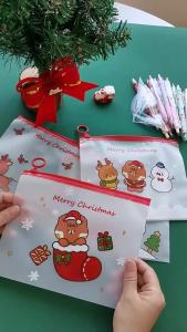 Túi Zip Đựng Đồ Phong Cách Noel Rực Rỡ Phù Hợp Làm Quà Tặng Sự Kiện