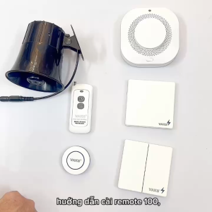 Bộ chuông cảm biến khói báo động không dây dễ dàng lắp đặt mọi nơi....SA1010