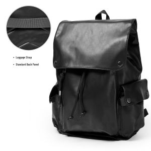 WOLPHIN Men Vintage PU Leather Backpack 15.6" Laptop College Travel Bag WBP8080