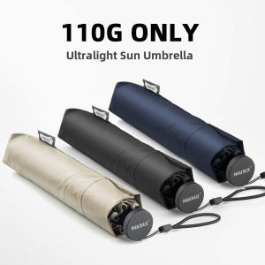 Parachase 110G Ultralight Sun Umbrella Portable Travel Folding Pencil Mini Umbrella Rain Women Windproof Lightweight UV Protection Umbrella 6 Ribs UPF50+