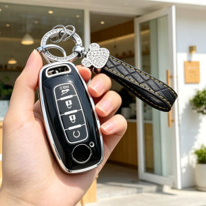 TPU Car Key Case Cover for Nissan X-Trail T33 Serena Rouge Kicks Pathfinder Versa Ariya Rogue Auto Shell Fob Holder Accessories
