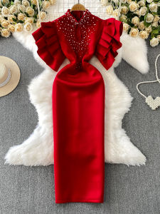 Váy Dạ Hội Thanh Lịch Mùa Hè Cho Nữ Váy Midi Dài Váy Ôm Vừa Vặn Váy Xòe Tay Váy Midi Cạp Cao Váy Midi Chữ a