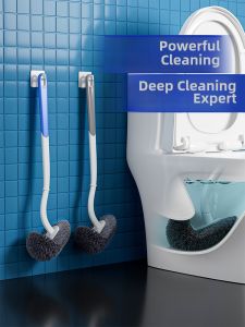 New Home Toilet Brush Long Handle Wall Mounted Cleaning Tool for Bathroom Corner Japanese Style Durable Nylon Bristles Toilet Sweeper