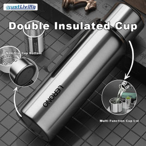 JustLiving 1.5L ฉนวนกันความร้อนสองชั้นแก้วสุญญากาศ Thermos 316แก้วเหล็กกล้าไร้สนิมขวดฉนวนเก็บความเย็นสุญญากาศคู่ชั้นถ้วยกาต้มน้ำ