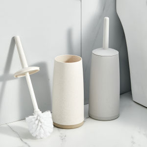 WORTHBUY Long Handle Toilet Brush With Standing Holder Anti Splash Plastic Toilet Cleaning Brush For WC Barthroom Accessories