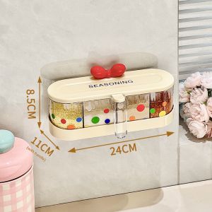 TAOXIAOHE | Dopamine Multi-Compartment Wall Mounted Kitchen Spice Organizer