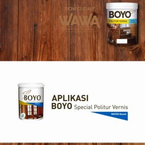 Plistur Boyo Avian warna politur cat kayu water based pengencer air 1liter