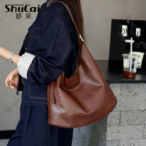 กระเป๋าหนังแท้เกรด Co สำหรับผู้หญิง กระเป๋าสะพายไหล่ ดีไซน์หรูหรา กระเป๋าถือใบใหญ่คุณภาพสูงสำหรับผู้หญิง กระเป๋าช้อปปิ้งแบบสะพายใต้วงแขน รุ่นใหม่