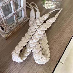Dây Buộc Rèm Giả Vải Lanh Tết Tay Phong Cách Boho 1 Đôi Kiểu Wabi-Sabi Trang Trí Phòng Khách
