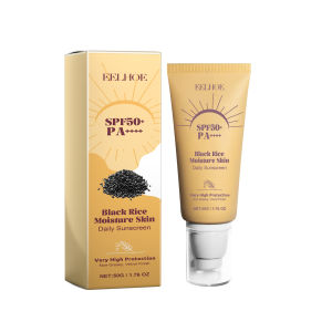 Eelhoe Whitening Sunscreen SP50+ UV Protection Sunblock Isolation Cream Black Rice Moisture Skin Daily Sunscreen Cream Non-greasy Velvet Finish Concealer Isolation Moisturizing Daily Sunscreen Lotion Skin Care