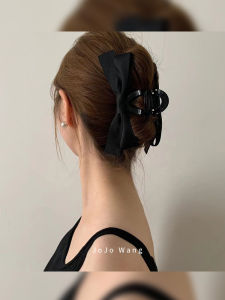 Elegant Large Shark Clip Butterfly Knot Hair Accessory for Women by Jojo Wang Original Design Silk Ribbon Hair Grip
