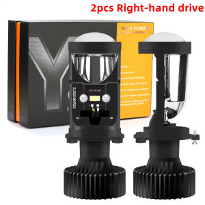 2 PCS Lampu Led Mini Projie Y8D H4 120W Ori Import Super Terang Lampu Depan Mobil LED H4 Projie Y7D Y6D 100W Super Bright