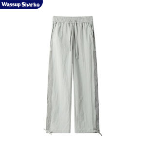 Quần Dài Nam WASSUP SHARK Thoáng Khí Mỏng Mùa Hè Thiết Kế Lưới Phong Cách Mỹ Quần Dài Thường Ngày Ngoài Trời Cho Lính Dù