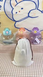 D&D #8051 1100ml Double Drinking Cup Leakproof Pumpkin Bear Plastic Water Bottle | MT