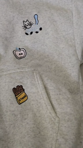 Áo Khoác Nữ HAPPY CAT nỉ bông logo thêu Mèo và Dừa Túi Trong Form Rộng Dài - Hoodie Zip Dây Kéo Phao Top Chống Nắng