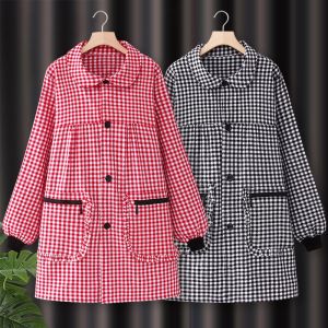 Váy Bếp Cotton Dài Tay Mới Cho Phụ Nữ Dùng Trong Nhà Bếp Váy Bảo Hộ Lao Động Chuyên Nghiệp Váy Chống Bẩn