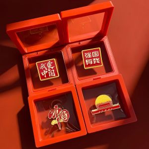 Chuyu Island Chest Pin Brooch National Wind Style Alloy Silver Gold Plated Cute Patriotic Brooch Perfect for Gifting and Bag Decoration