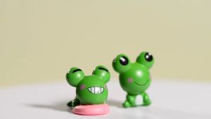 Mô hình tiểu cảnh ếch xanh trang trí sen đá xương rồng chậu cây mini charm slime