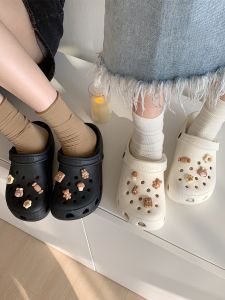 Outdoor Womens Sandals Anti-Slip Arch Support Casual Hollow out Cartoon Cute Head Cover Slip-On EVA Flat Bottom Shoes