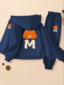 JS | Fleece-lined Sports Boys Sweatshirt Set