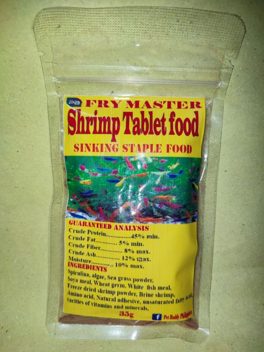 Fry Master Shrimp Tablet Food sinking Staple Food 35G goldfish arowana