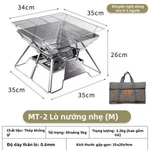 Campingmoon | Lò Nướng Di Động Gấp Gọn Inox