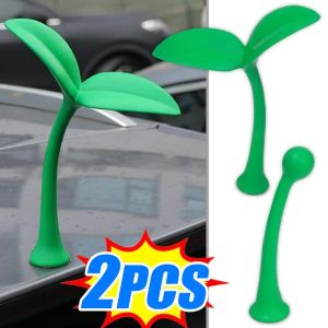 2PCS 3D Car Roof Decoration Sticker Bean Sprout Bud Tentacle Shape Universal Waterproof Car Exterior Decoration