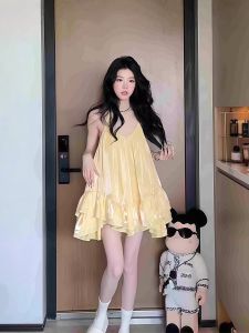 NINGXI | Sweet & Alluring Backless V-Neck Maxi Dress