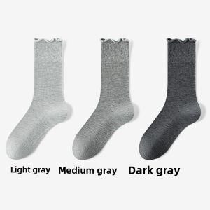 MiiOW | Womens Mid-Calf Thin Breathable Socks Summer Anti-Odor Absorbent Non-Slip No-Show Lace Trim Mesh Cat Person Cotton Blend Socks