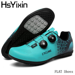Cycling Shoes Men Breathable MTB Cleat Shoes Self-Locking Racing Road Bike SPD Shoes Lightweight Bicycle Sneakers Flat Bicycle S