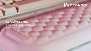 Bravent™ AeroCusion - Keyboard & Mouse Memory Foam Ergonomic Hand Wrist Rest Pad