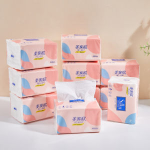 Affordable Wet Wipe Tissue Paper Baby Mother Household Hygienic Paper Towels 4 Layer 100 Sheets per Roll 8 Rolls per Pack