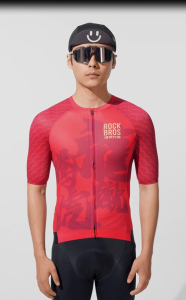 ROCKBROS เชิ๊ตผู้ชาย เสื้อเจอร์ซีย์นักปั่นยืดหยุ่น ระบายอากาศ 3 กระเป๋า ซิปชูด YKK ชุดปั่นจักรยาน ซึ่งประกอบด้วย: