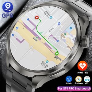 New For Huawei GT4 PRO Smartwatch 1.85 Inch AMOLED HD Screen Watch Screen Always Display Time GPS Sports Waterproof Smart Watch